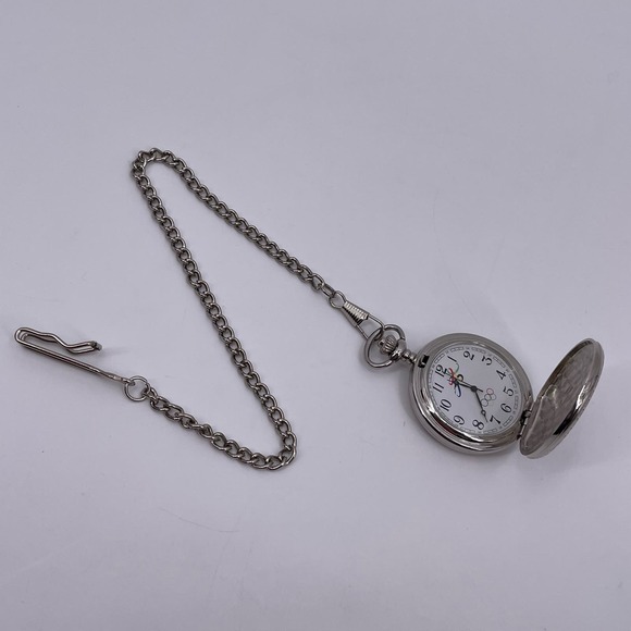 Beijing 2008 Olympics Pocket Watch Collectible Flip Open Pocketwatch with Chain - Picture 6 of 12